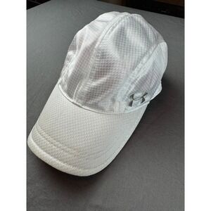 Under Armour Running Hat Womens OSFA White Excellent HeatGear Mesh Adjustable